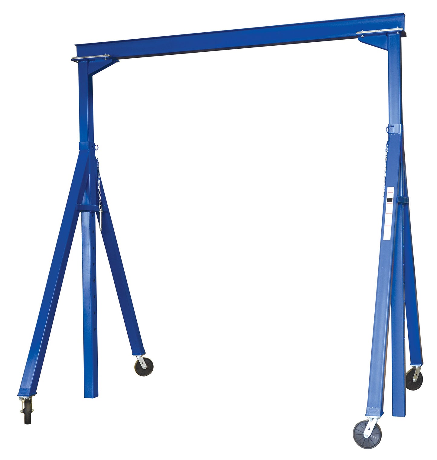 Vestil AHS-4-15-14 Steel Adjustable Height Gantry Crane with Glass Filled Phenolic Casters 15 Ft. x 14 Ft. 4000 Lb. Capacity Blue