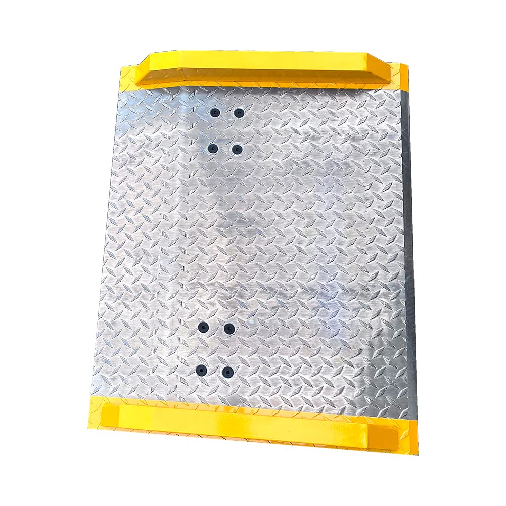 DMC-FPPS 36'' x 60'' Aluminum Dock Board with Steel Curb 10,000lbs Heavy Duty Pallet Jack Loading Dock Plate Ramps
