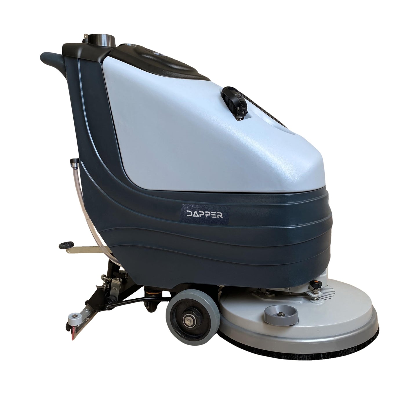 Battery Powered Walk Behind Floor and Carpet Scrubber Buffer Polisher, 19" Brush, 30" Squeegee Width, 13.5 gal Tank, Dual Brushes (Hard & Soft) and 3 Scouring Pads, 220 RPM