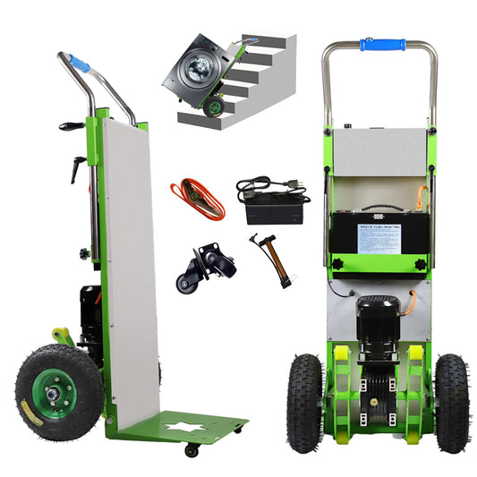 Electric Stair Climbing Dolly, Heavy Duty Cart 880lbs Capacity 1200W Motorized Hand Truck with Foldable Design for Moving Furniture Fridge Appliance(Green)