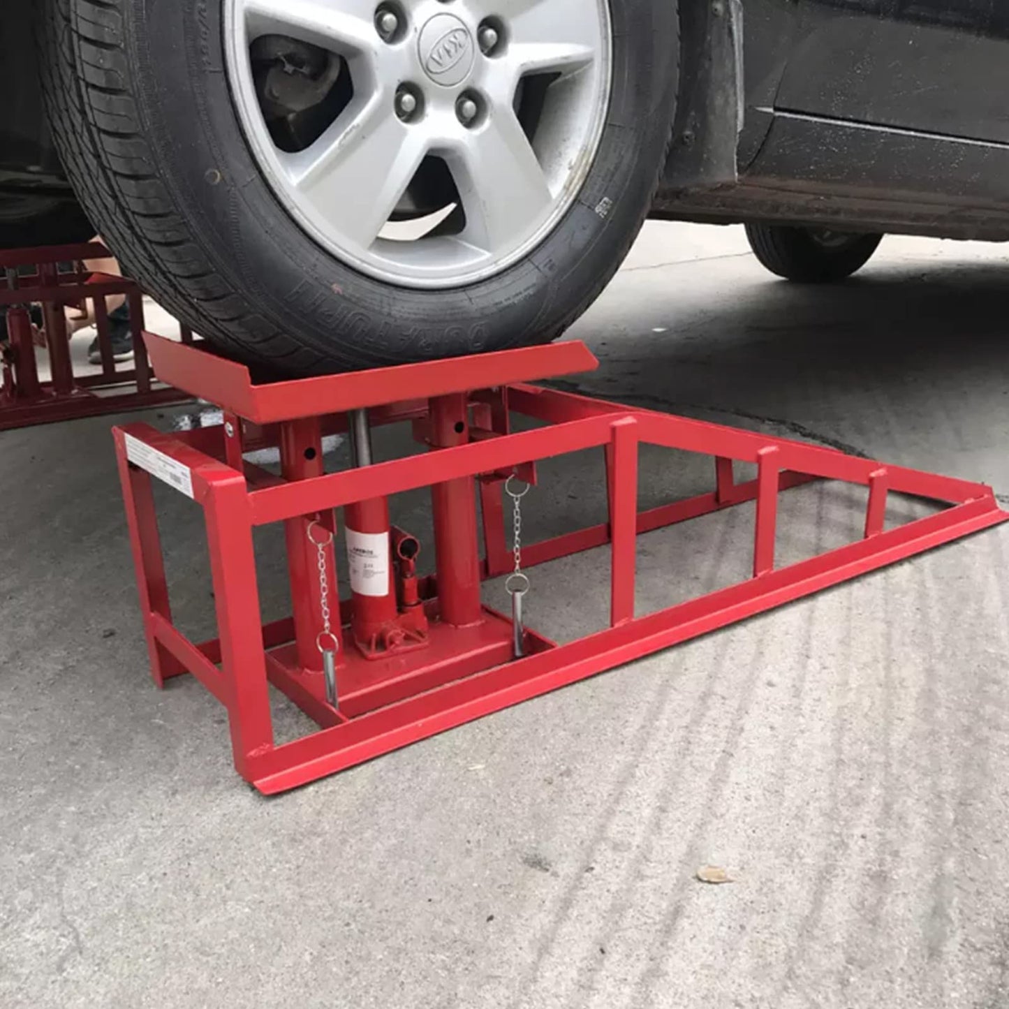 KAFLLA 10,000lbs Heavy Duty Hydraulic Car Ramps 2PCS, Portable Adjustable Car Lift Ramps for Oil Changes, Suitable for SUVs & Light-Duty Trucks, Lift Height 9.8" to 15"