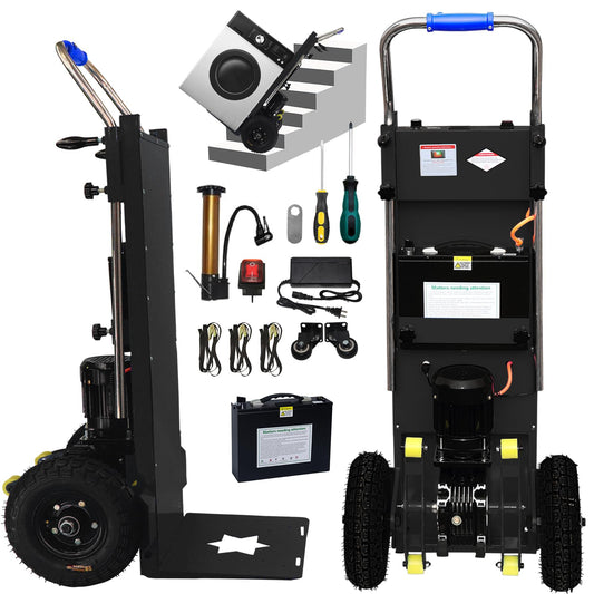 Electric Stair Climbing Dolly, Easy Up/Down with Foldable Design, 900lbs Capacity Heavy Duty, 1500W Hand Truck for Moving Furniture Fridge&Logistics Distribution (Seller Pays Tariff)