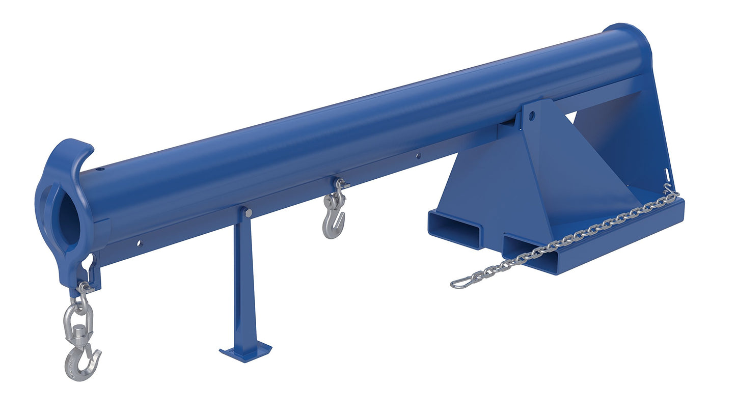 Vestil LM-1NT-6-11 Steel Non Telescoping Lift Boom 11 In. Fork Pocket Center 6,000 Lb. Capacity Blue and Yellow