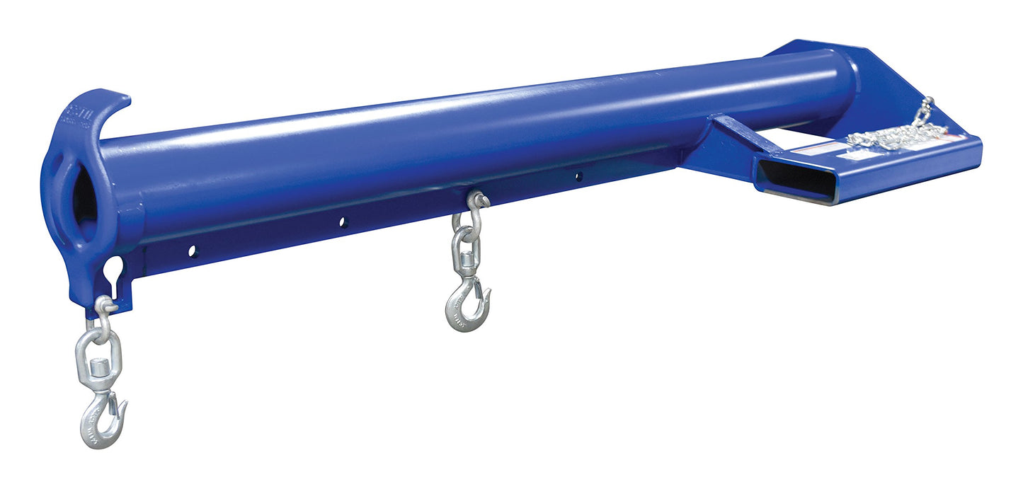 Vestil LM-EBNT-6-24 Steel Economy Non Telescoping Lift Boom 24 In. Fork Pocket Center 6,000 Lb. Capacity Blue and Yellow
