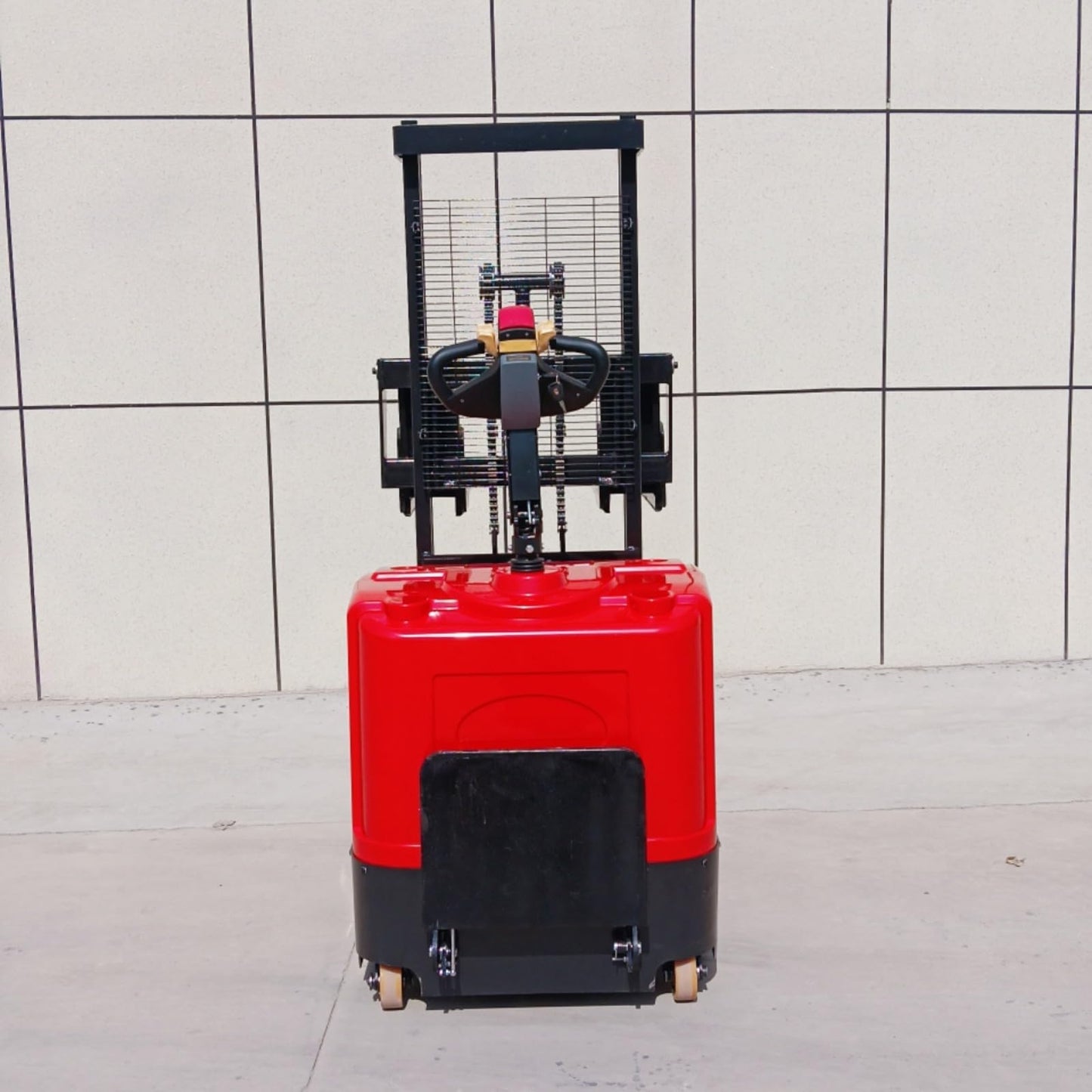 Full Electric Walkie Pallet Stacker, 1000kg/1500kg Capacity 3000mm Lift Height, Warehouse Material Handling Electric Pallet Jack, Hand Push Electric Forklift Stacker for Loading Unloading