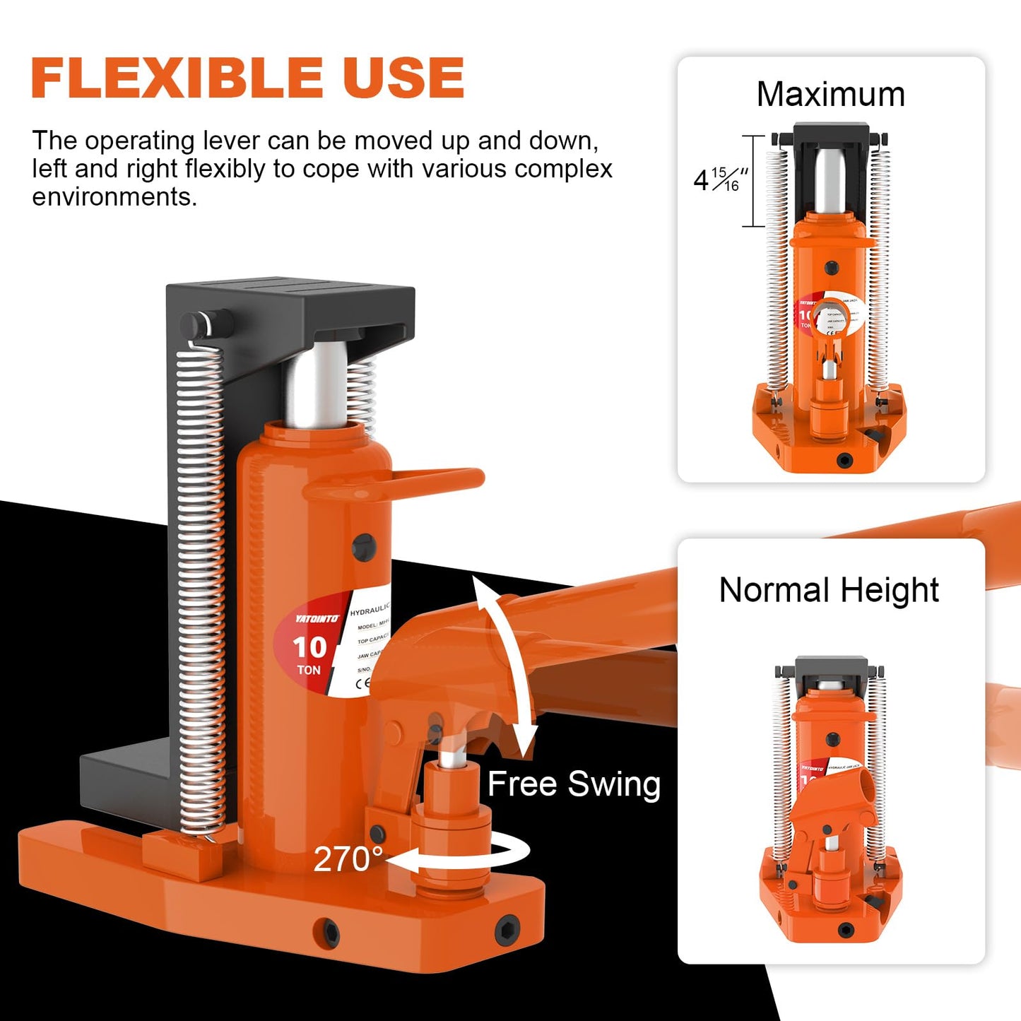 YATOINTO Toe Jack 5 Ton/10 Ton, Hydraulic Jack, Floor Jack Seal Kit for Construction Landscaping Farm Projects