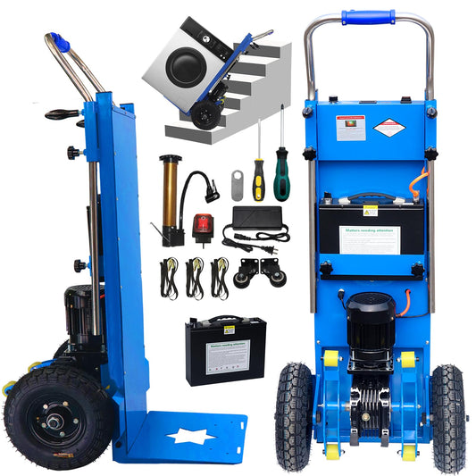 900lbs Electric Stair Climbing Hand Truck - 1500W Heavy Duty Dolly w/Safety Brakes & Foldable Design, Effortless Furniture/Appliance Transport (Seller Pays Tariff)