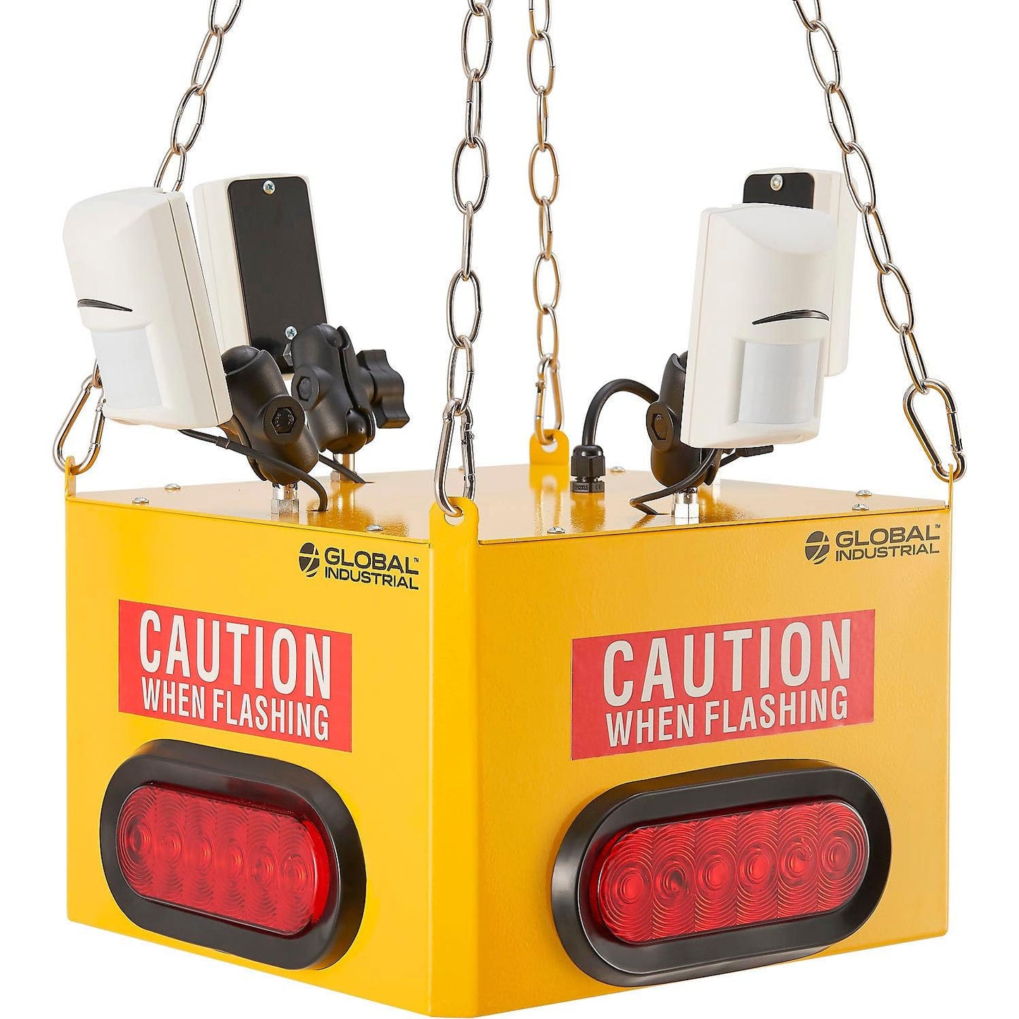Global Industrial Forklift Awareness Sensor, 4 Sensors, 5 Lights, 50' Power Cord