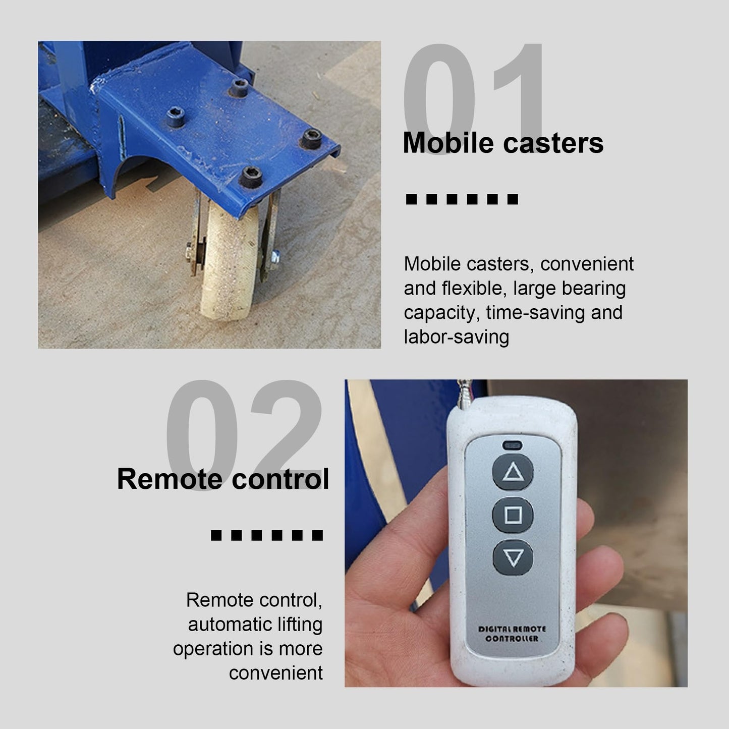 Electric Pallet Stacker with Hydraulic Lift, 1100 lb Capacity, 6.56ft Height, Portable Forklift for Warehouse & Workshop