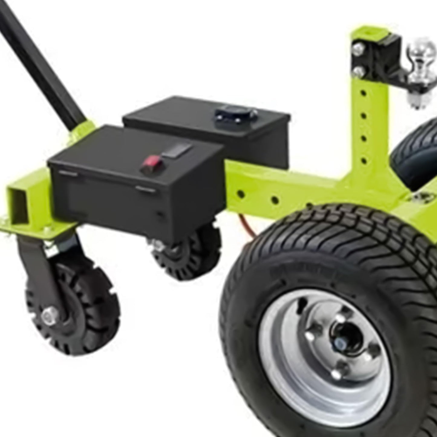 Tow Tuff Electric Trailer Dolly with Adjustable Ball Hitch, 7500 Pound Capacity, Green