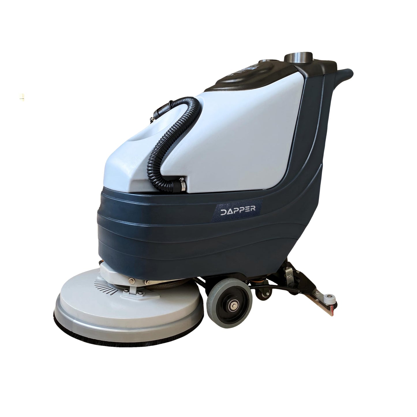 Battery Powered Walk Behind Floor and Carpet Scrubber Buffer Polisher, 19" Brush, 30" Squeegee Width, 13.5 gal Tank, Dual Brushes (Hard & Soft) and 3 Scouring Pads, 220 RPM