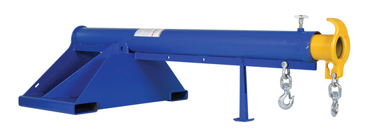 Vestil LM-1T-6-36 Steel Telescoping Lift Boom 36 In. Fork Pocket Center 6,000 Lb. Capacity Blue and Yellow