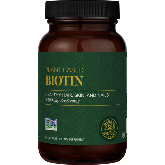 Global Healing Center - Biotin (Vitamin B7) Biotin for Hair Growth Supplement Vitamins, Supports Radiant Skin, and Stronger Nails, Hair Loss Vitamins for Women and Men, More Than The 1000mcg