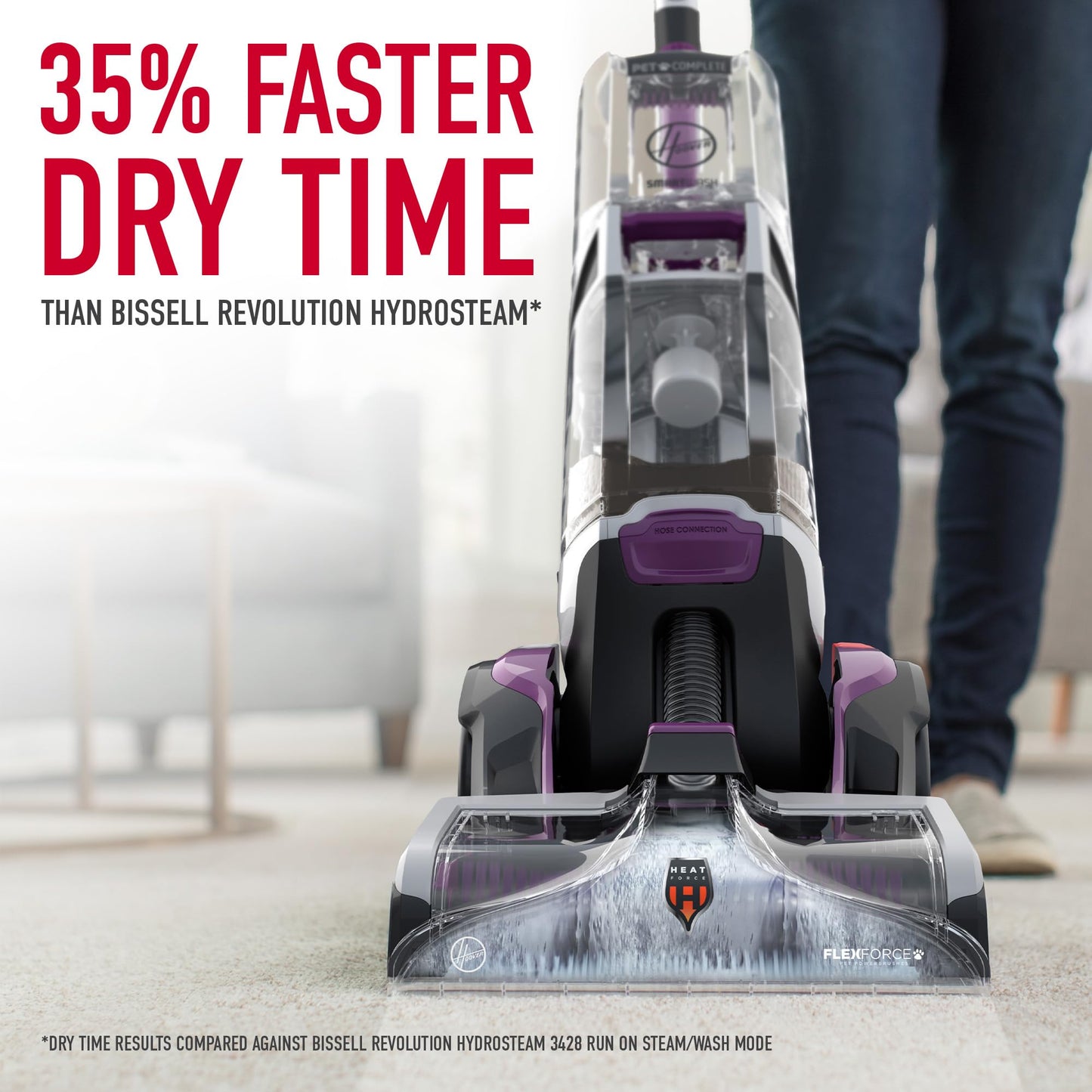 Hoover SmartWash Pet Automatic Carpet Cleaner Machine with Spot Chaser Wand, Deep Cleaning Carpet Shampooer Machine, Pair with a Hoover Carpet Cleaner Solution for a Bright, Refreshed Home