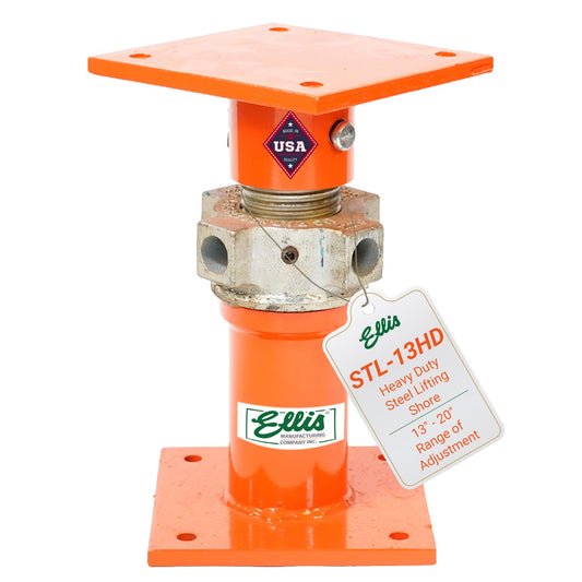ELLIS Heavy-Duty Adjustable Steel Shore – House Jack for Permanent or Temporary Foundation Support, Beams, and Structural Repair – 52,000 lb Safe Load Capacity – 13"-20" Adjustment