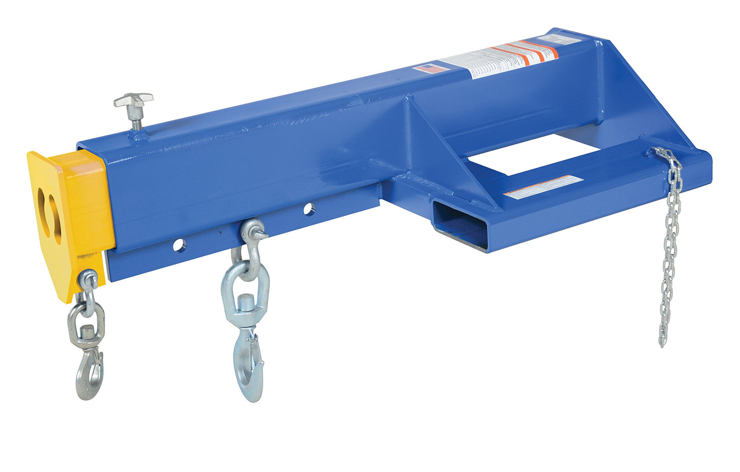 Vestil LMS-EBT-46-8 Steel Shorty Telescoping Lift Boom 24 in. Fork Pocket Center 8,000 Lb. Capacity Blue