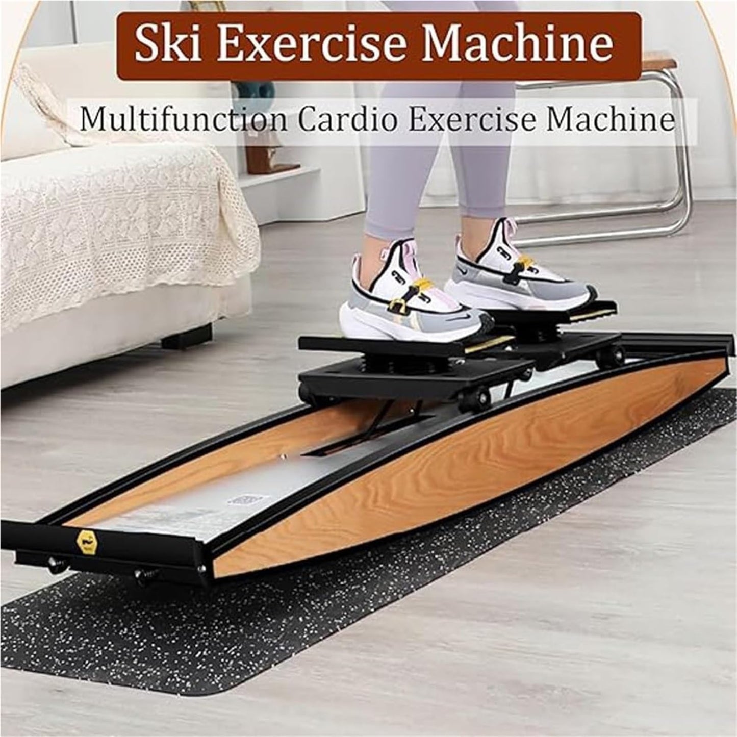 Ski Machine，Ski Simulator， Indoor Ski Simulator Fitness Skiing Machine Body Balance Workout for Muscle