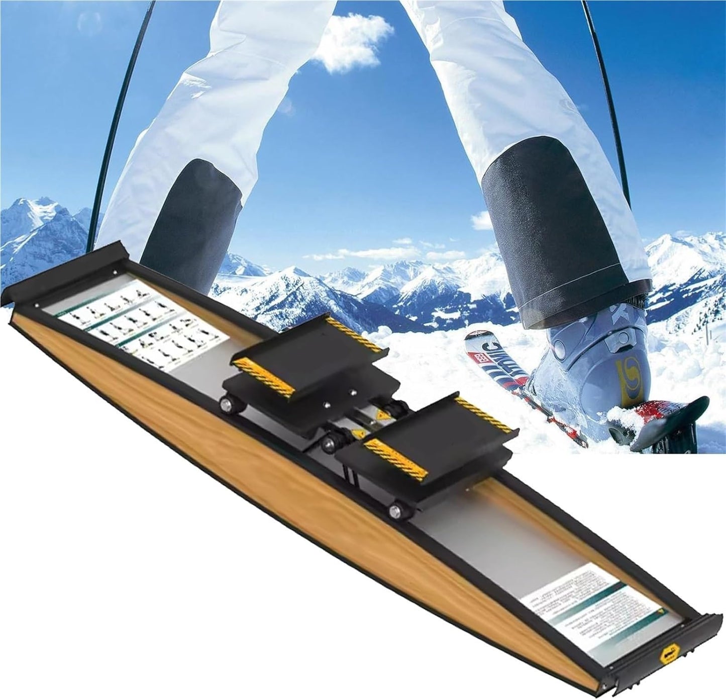 Ski Machine，Ski Simulator， Indoor Ski Simulator Fitness Skiing Machine Body Balance Workout for Muscle