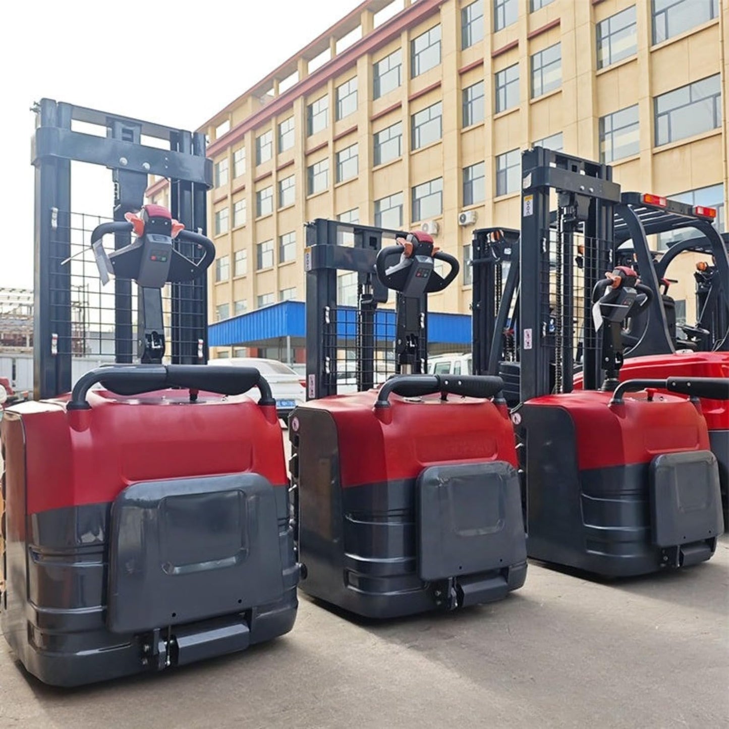 Electric Pallet Raising Stacker, Battery Powered Forklift Lift Equipment, Walk Behind Hydraulic Stacking Machine, Warehouse Material Handling System, Pallet Lifting Equipment