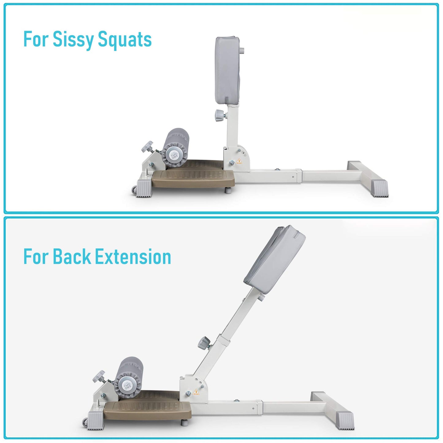 leikefitness Sissy Squat Machine, Deluxe Multi-Function Deep Sissy Squat Bench Workout Station, Leg Exercise Machine for Home Gym (Beige-8300)