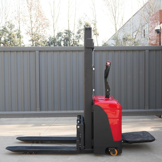Electric Pallet Lift Stacker, Battery Powered Forklift Stacker Truck, Walk Behind Hydraulic Lifting Equipment, Warehouse Pallet Handling System, Material Handling Machine