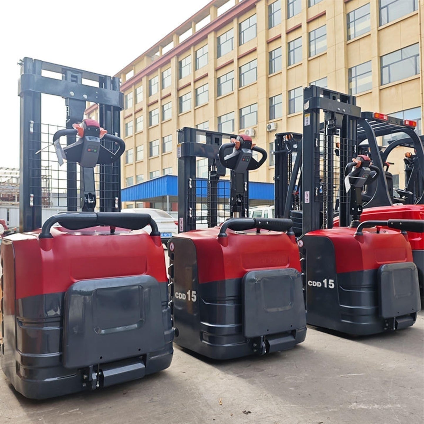 Electric Pallet Stacking Equipment, Battery Powered Stacker Forklift, Walk Behind Hydraulic Lift Machine, Warehouse Pallet Handling System, Material Handling Equipment