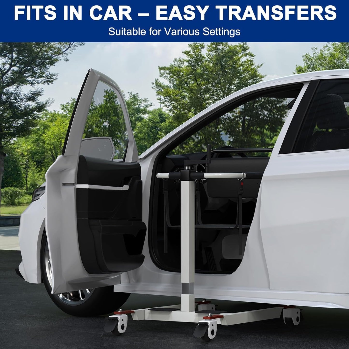 Patient Lift Transfer Chair, Transfer Lift Chair for Disabled, Portable Car Transfer Lift Bed to Wheelchair Transfer Devices, Transfer Chair for Elderly & Disabled (C)