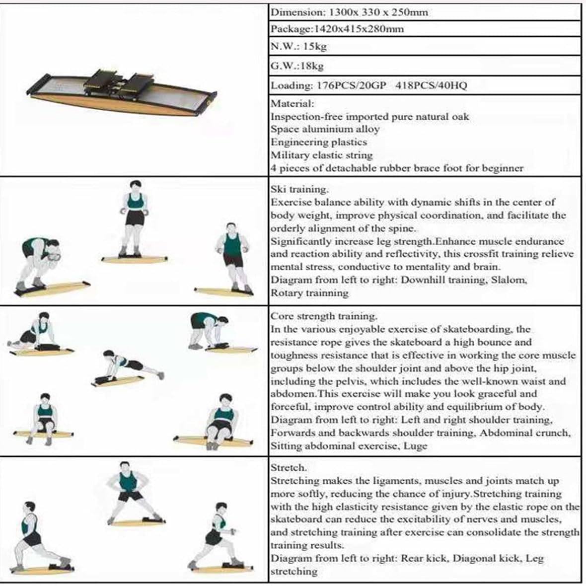 Ski Exercise Machine, Indoor Simulated Ski Machine, Wind Resistance Waist Training Ski Simulator, Fun Cardio Machine for A Total-Body Workout.