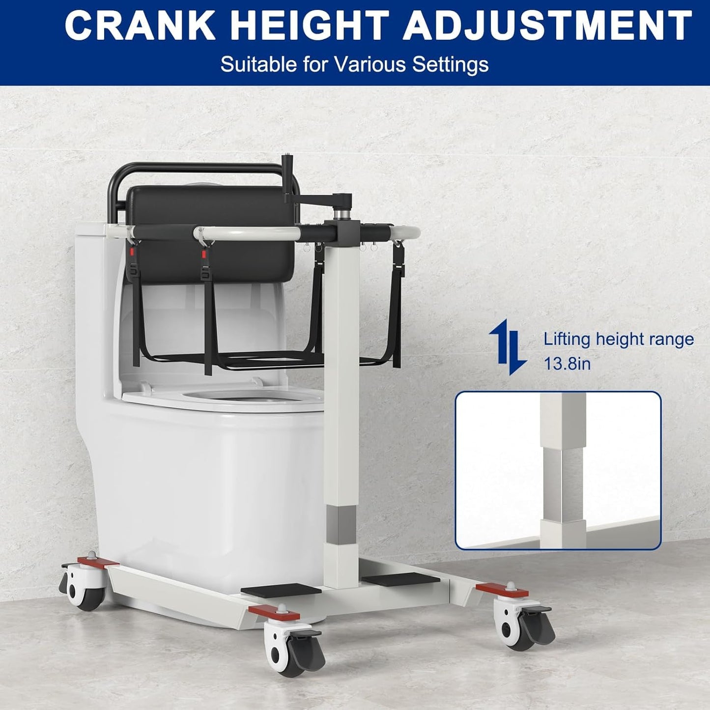 Patient Lift Transfer Chair, Transfer Lift Chair for Disabled, Portable Car Transfer Lift Bed to Wheelchair Transfer Devices, Transfer Chair for Elderly & Disabled (C)