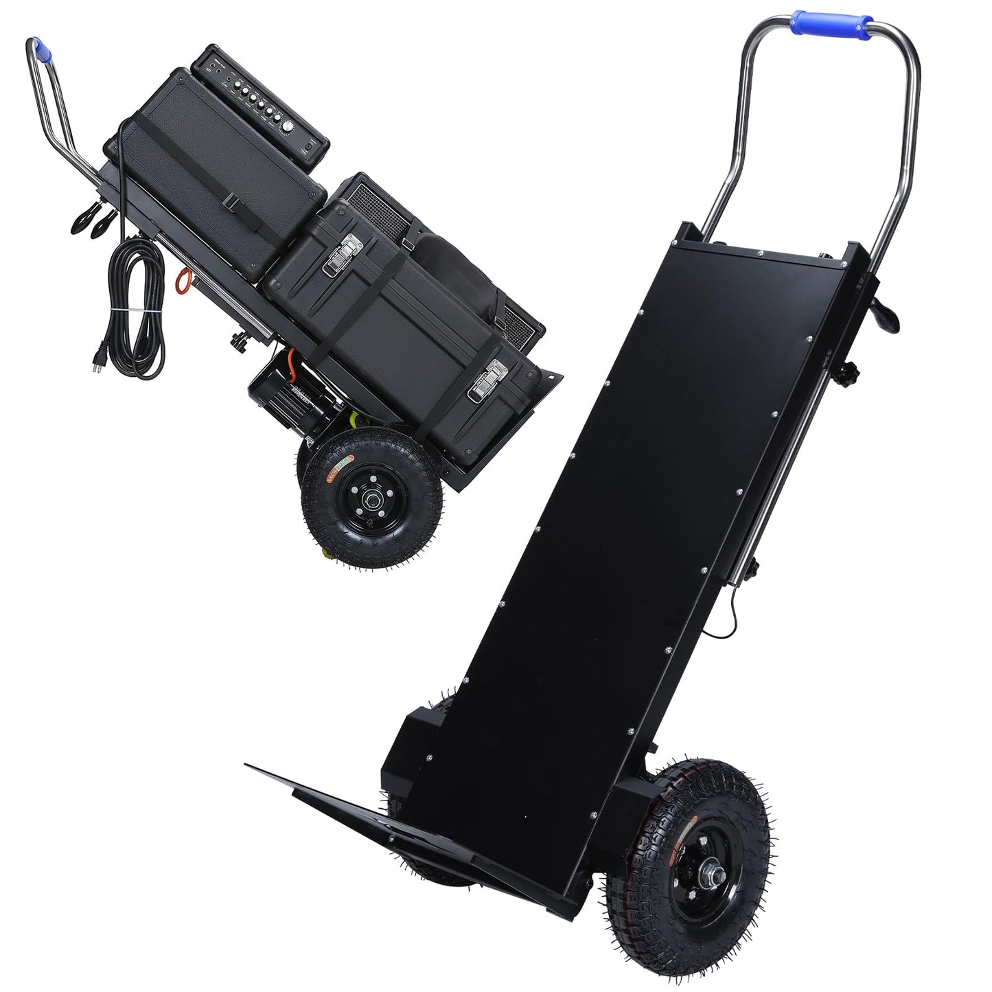 Generic 880lbs Heavy Duty Stair Climbing Dolly 1500W Motor Powered Stair Climber Dolly Cart with Rope for Moving Warehouses Delivery Workers Home Commercial Use