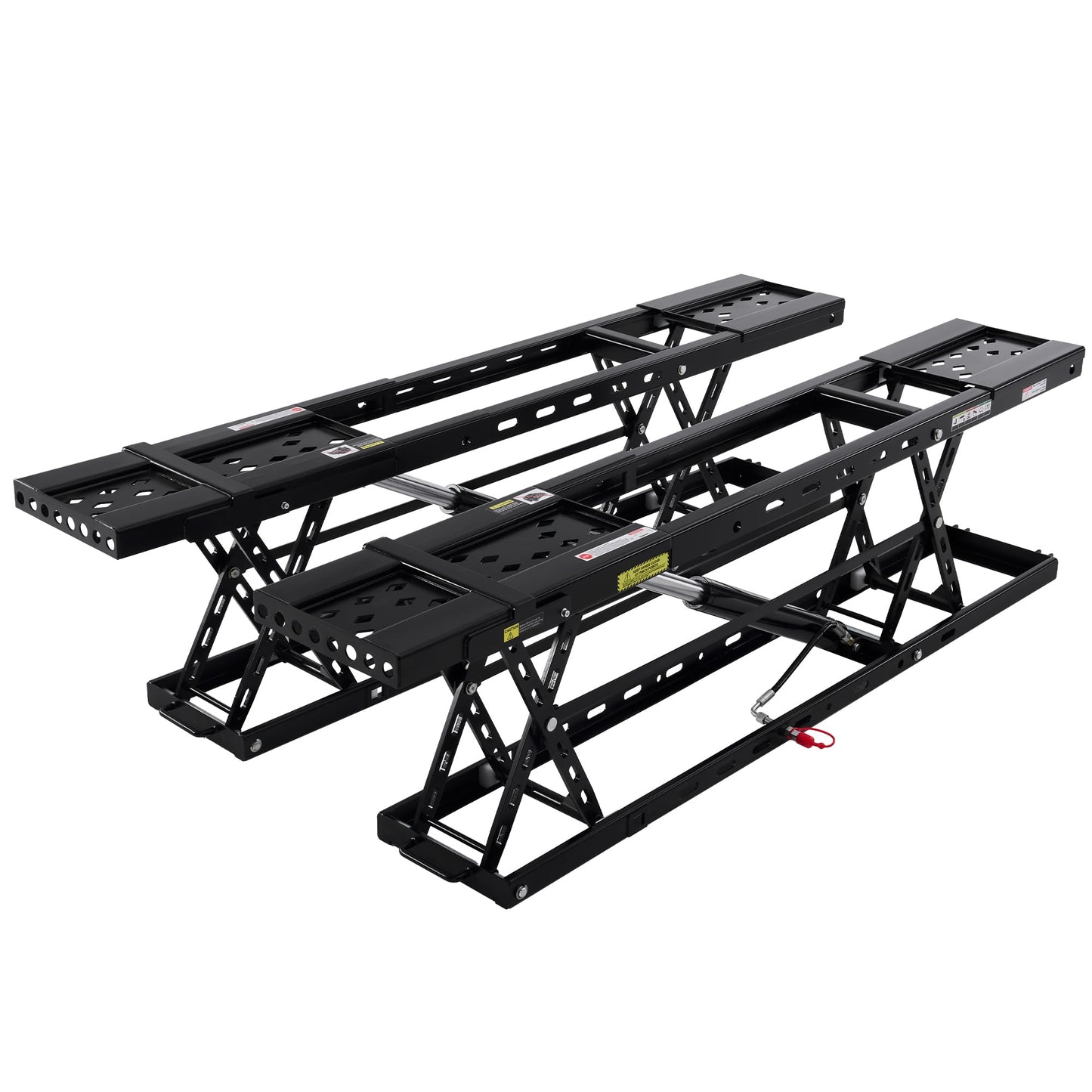 SPECRAFT 8000 LBS Portable Car Lift, Heavy-Duty Hydraulic Quick Jack with 27.4" Max Height, Multi-Safety Lock Bars & Wheels, Adjustable Scissor Lift for Cars, SUVs, Light Trucks, Garage Use, Black