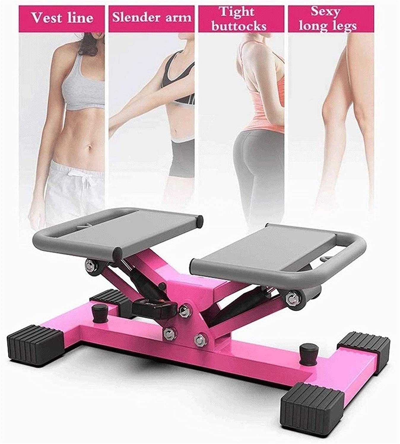 Stair Stepper for Exercise Fitness Stair Stepper with Resistance Bands and LCD Monitor Exercise Machine for Full-Body Workout