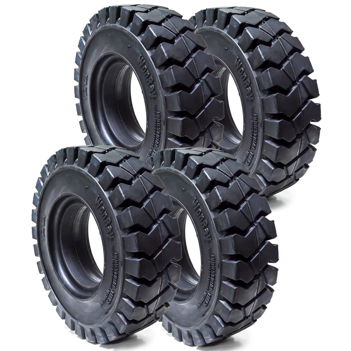 (4) 7.00-12 7.00x12 700x12 70012 7.00/12 Solid Flat Proof Forklift Tire