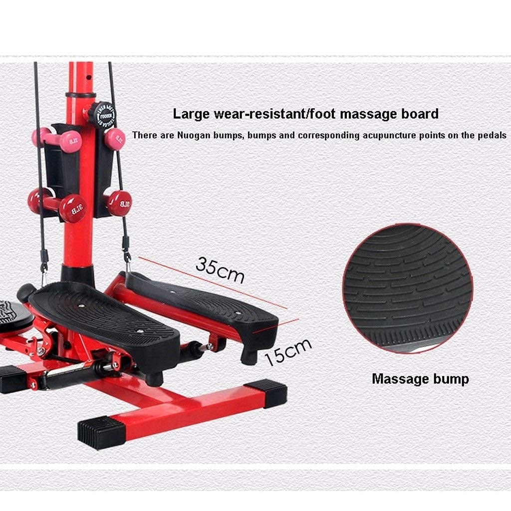 Mini-Stepper Swing Stepper Mini Stepper with Handle Bar and Twist Machine Home Stair Step Machiner Multifunctional Fitne