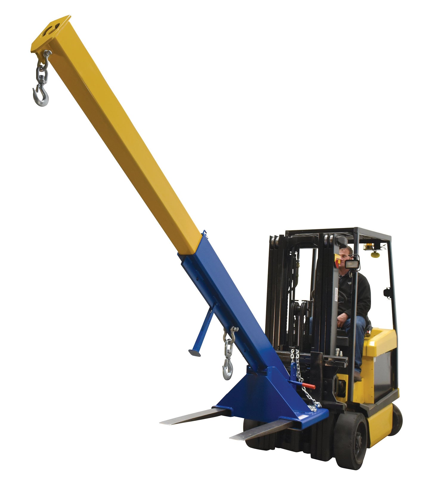 Vestil LM-OBT-8-36 Orbit Telescoping Lift Boom, 8000 lb Capacity, 36" Fork Pocket Center, Overall LxWxH (in.) 44 x 85.25 x 28.875, Overall Extended Length (in.) 145-1/4, Blue