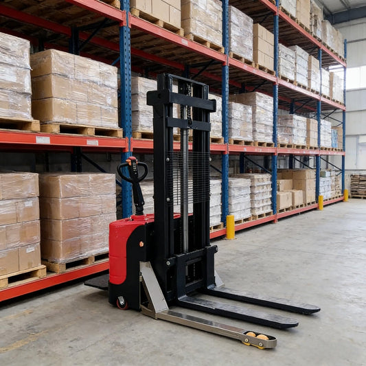 Full Electric Pallet Jack Stacker 1000kg 1500kg 3000mm Lift Height Adjustable Fork Hand Push Stacker for Workshop Material Handling and Pallet Stacking