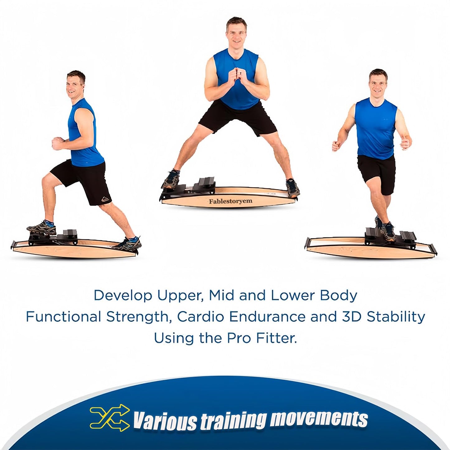 QUGURLID Ski Training Device,3D Cross Trainer,Ski Exercise Machine,Indoor Simulation Ski Rowing Aerobic Equipment,w/Walking Stick and Floor Matfor,for Waist