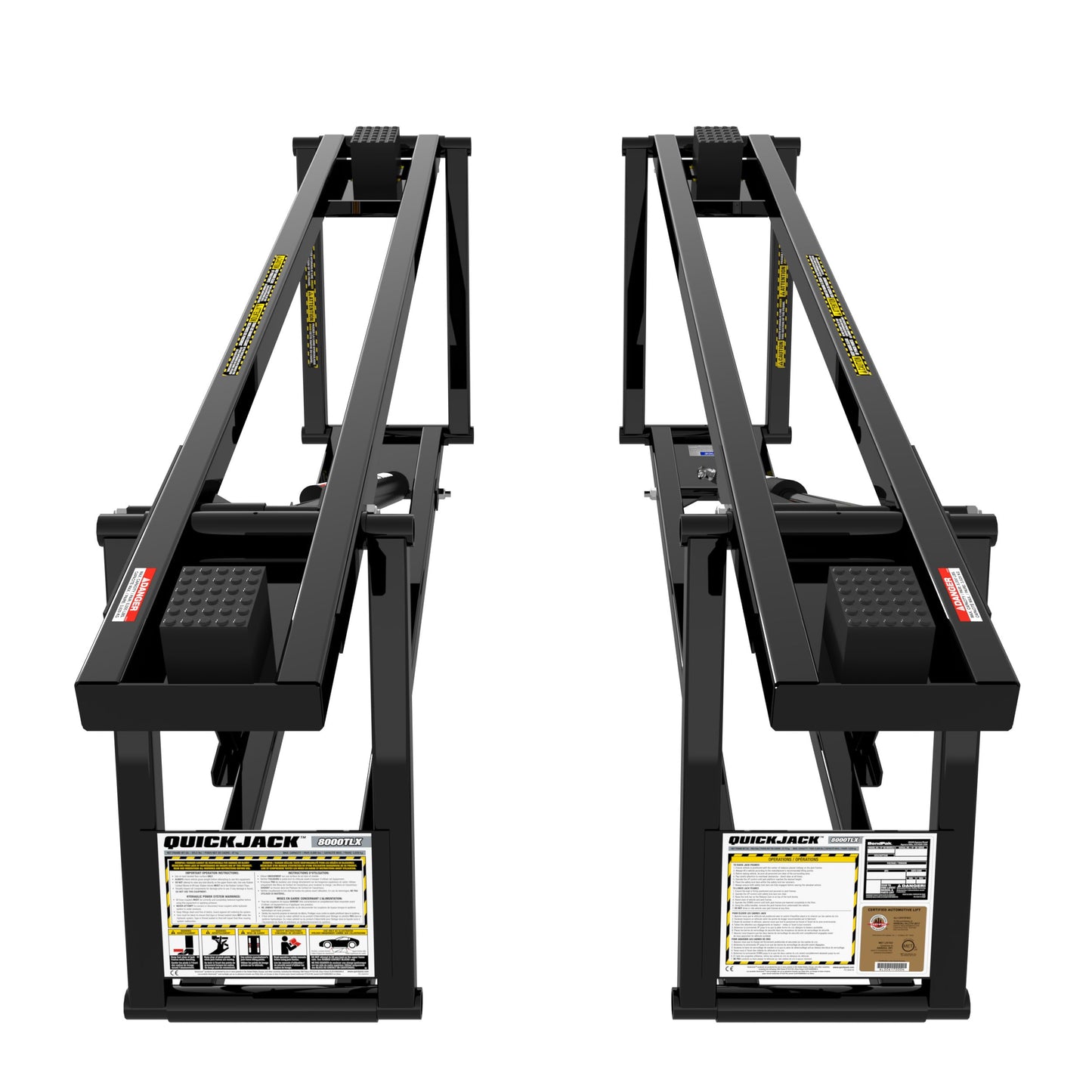 QuickJack Bundle - 8000TLX Portable Car Lift, Wall Hangers & SUV Adapters, ALI Certified, 8,000-lbs. Capacity, 110V Power Unit, Car Lift for Garage, Shop, & Mechanic