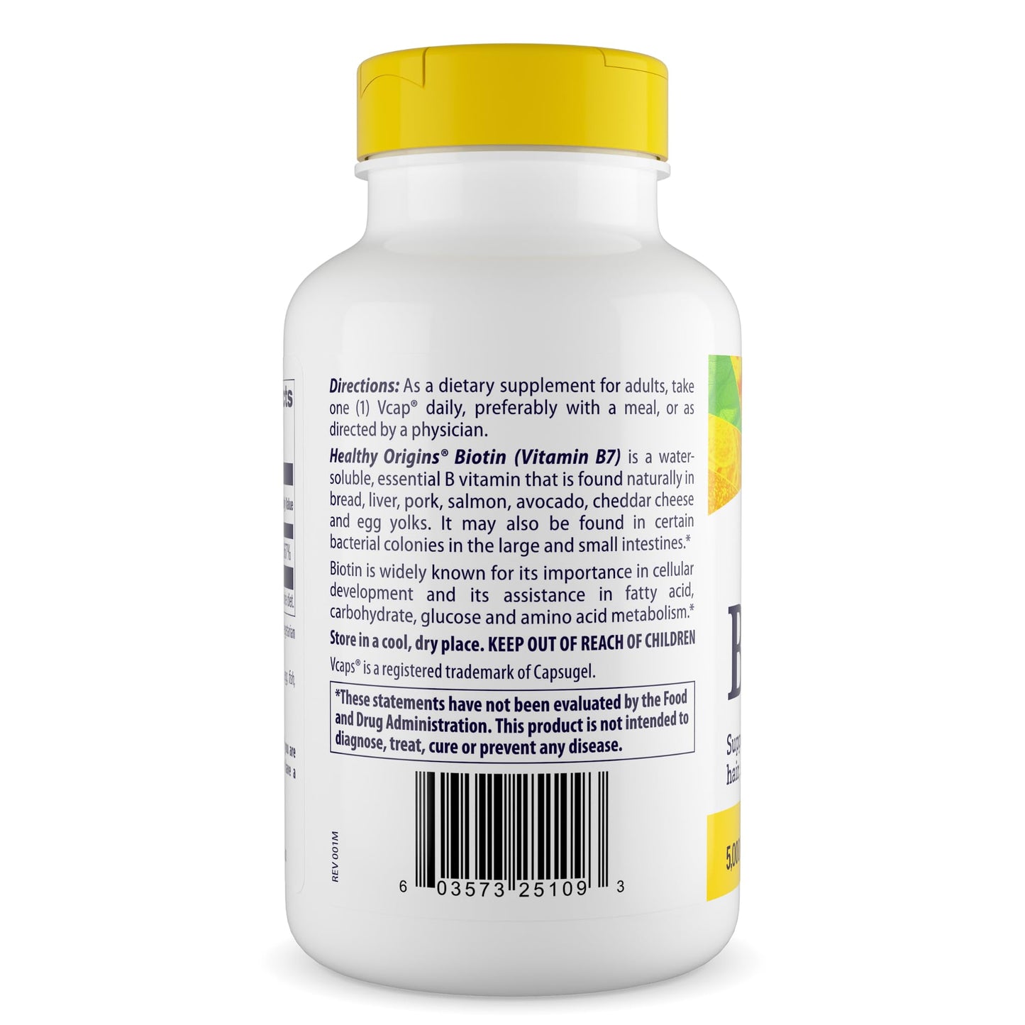 Healthy Origins Biotin 5,000 mcg (5 mg), 360 Veggie Capsules - High Potency USP Grade Vitamin B7 Supplement - Supports Healthy Hair Growth, Strong Nails & Glowing Skin - Non-GMO, Vegan & Gluten-Free