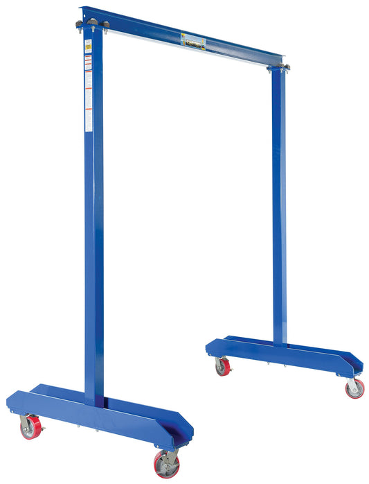 Vestil FPG-20 Steel Portable Work Area Gantry Crane 80-1/2 in. x 47-3/4 in. x 94 in. 2,000 Lb. Capacity Blue