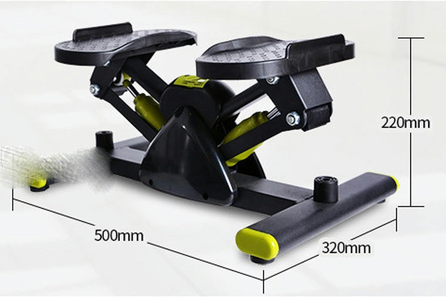 MOUNE Step Fitness Machines， Mini Stair Stepper for Exercise Fitness Aerobic Treadmills with Resistance Bands and LCD Monitor Lose Weight Quiet Pedal Machine