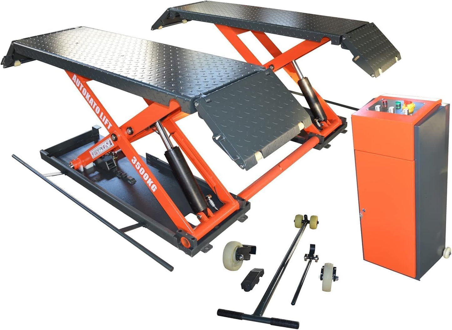 KATOOL 8000lbs Mid Rise Lift Scissor Lift Electric Release Auto Lift 110V/1PH (X85 110V)