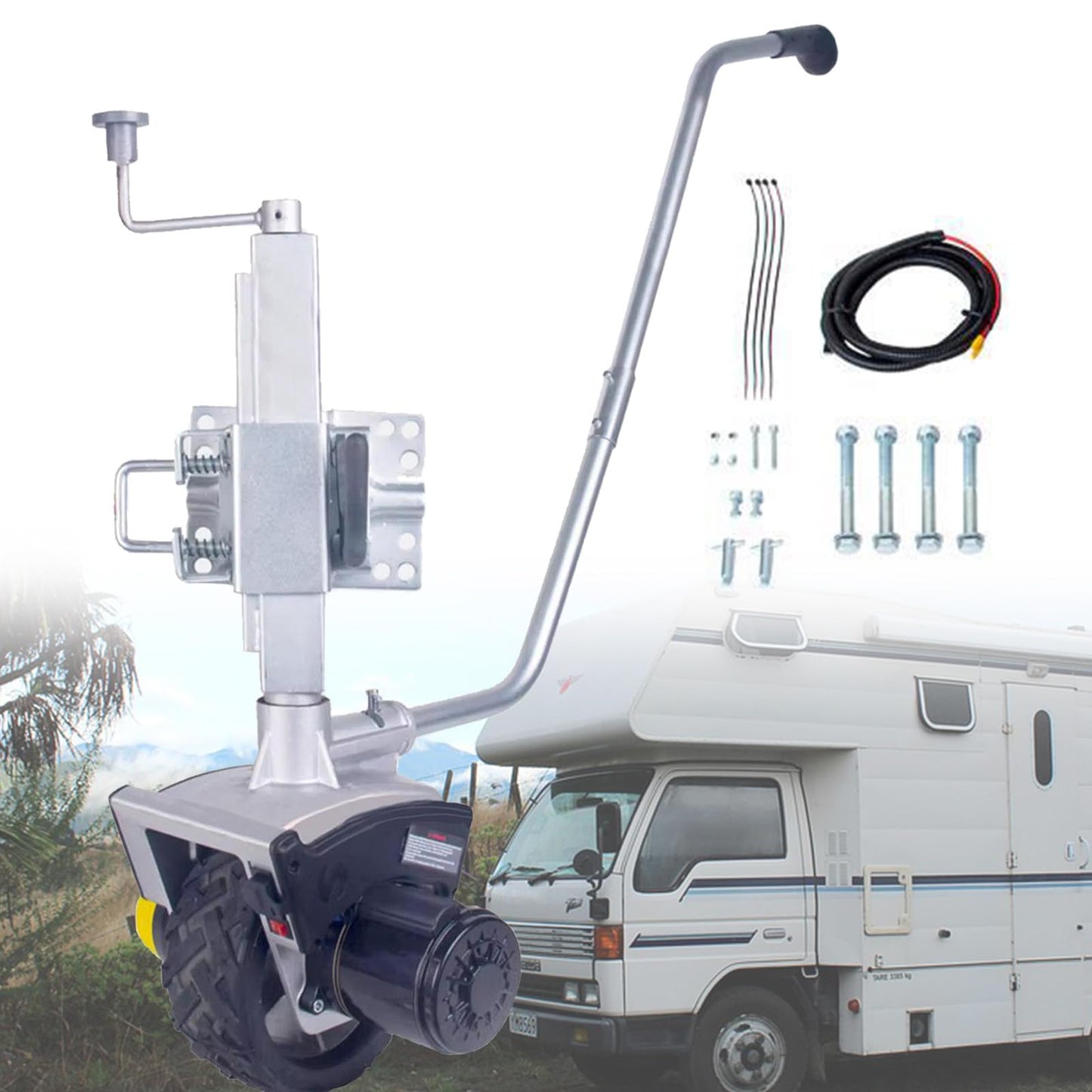 Electric Trailer Mover, Heavy-Duty Trailer Dolly for 6000 lbs Capacity, 600 lbs Tongue Weight, 22 ft/min Speed, Ideal for Caravans, Boats, and Trailers