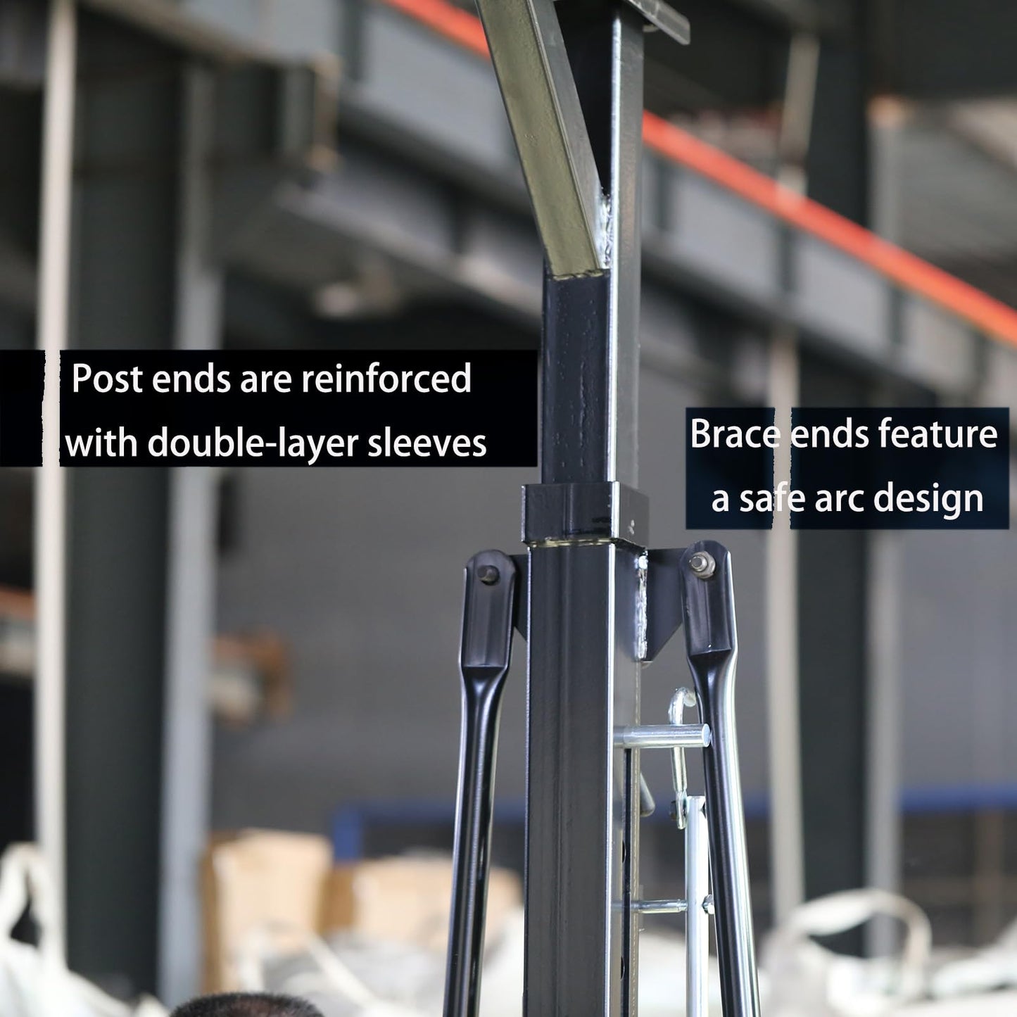 2T (6600 lbs Static Loading Test) Gantry Crane, Height Adjustable 7.78~11.04 ft, Garage Crane 2T with Manual Trolley, 328 ft Webbing Straps, Shackles & Slings