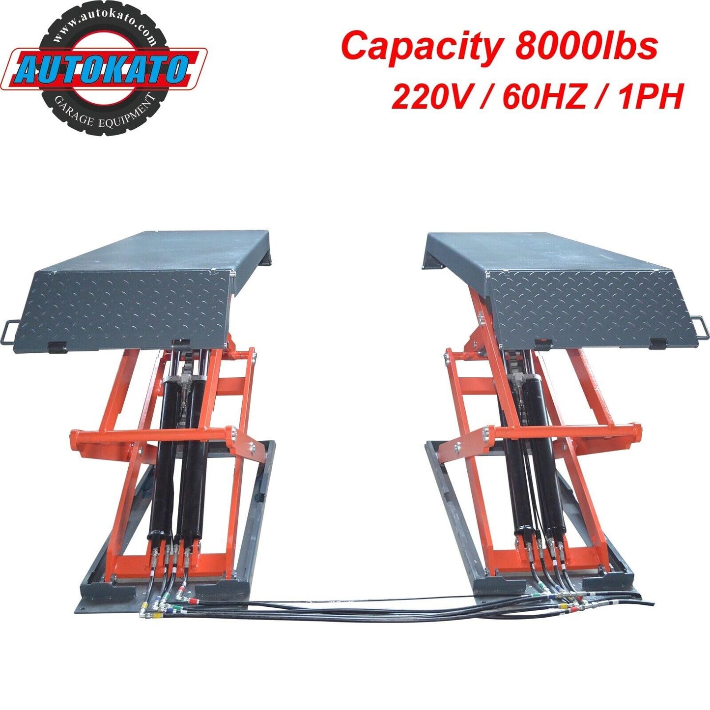 KATOOL 72in Full-Rise Lift Mid Rise Scissor Lift Auto Leveling Function Auto Mid Lift 220V Electric Lock Release