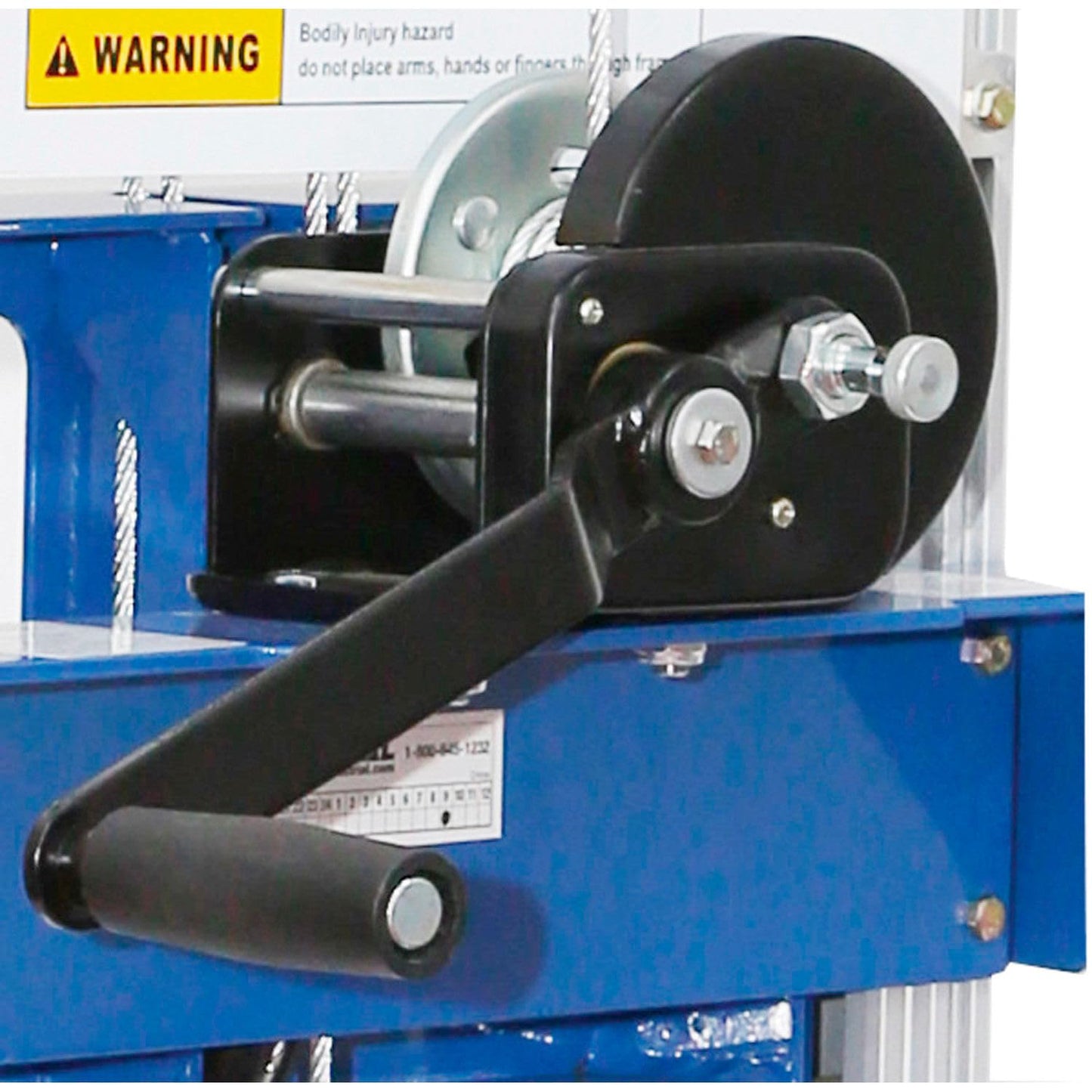 Global Industrial Lightweight Hand Operated Lift Truck with Straddle Legs, 400 Lb. Capacity, 120" Lift Height, for Lifting & Moving Pallets Boxes Bins and More