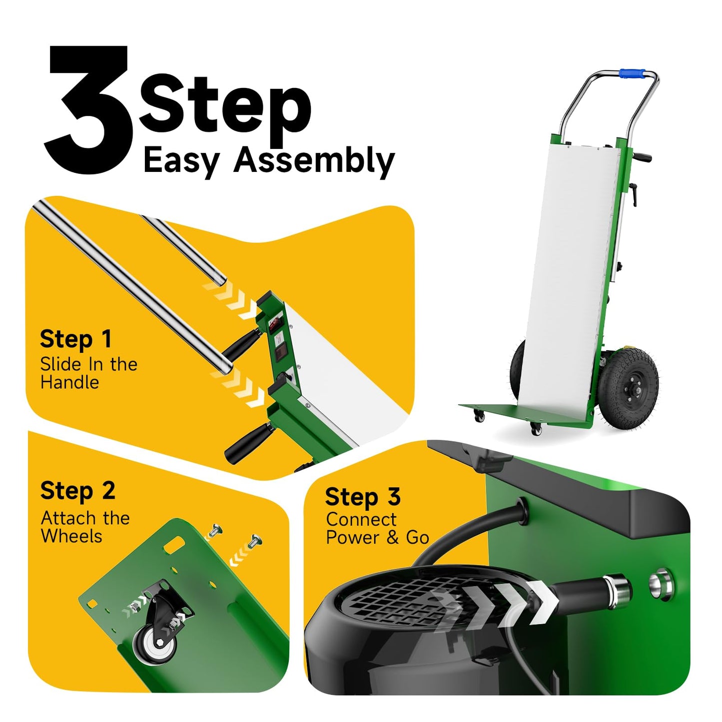 Electric Stair Climbing Dolly, 900lbs Capacity Electric Hand Trucks 1300W Heavy Duty Stair Climber with 4M Safety Rope for Furniture Logistics Warehouse, Green