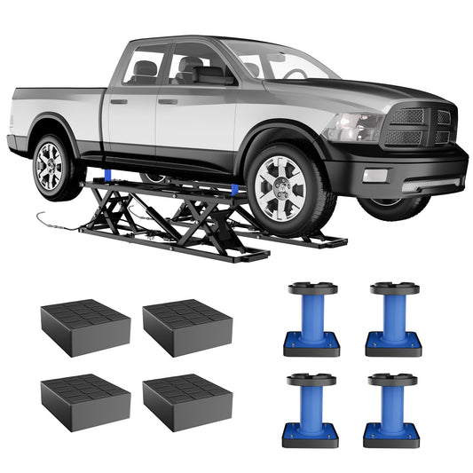 Garvee 5000 LBS Portable Car Lift, Heavy Duty Quick Jack Car Lift for Home Garage, Adjustable Height 6.7 in-25.2 in, Quick Jack with Extension Plates & Locks Levers & Wheels, Fits Trucks, SUVs, Sedans