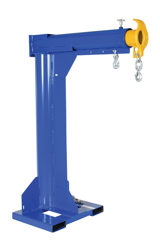 Vestil LM-HRT-4-24 Steel High Rise Telescoping Boom 24 In. Fork Pocket Center 4,000 Lb. Capacity Blue
