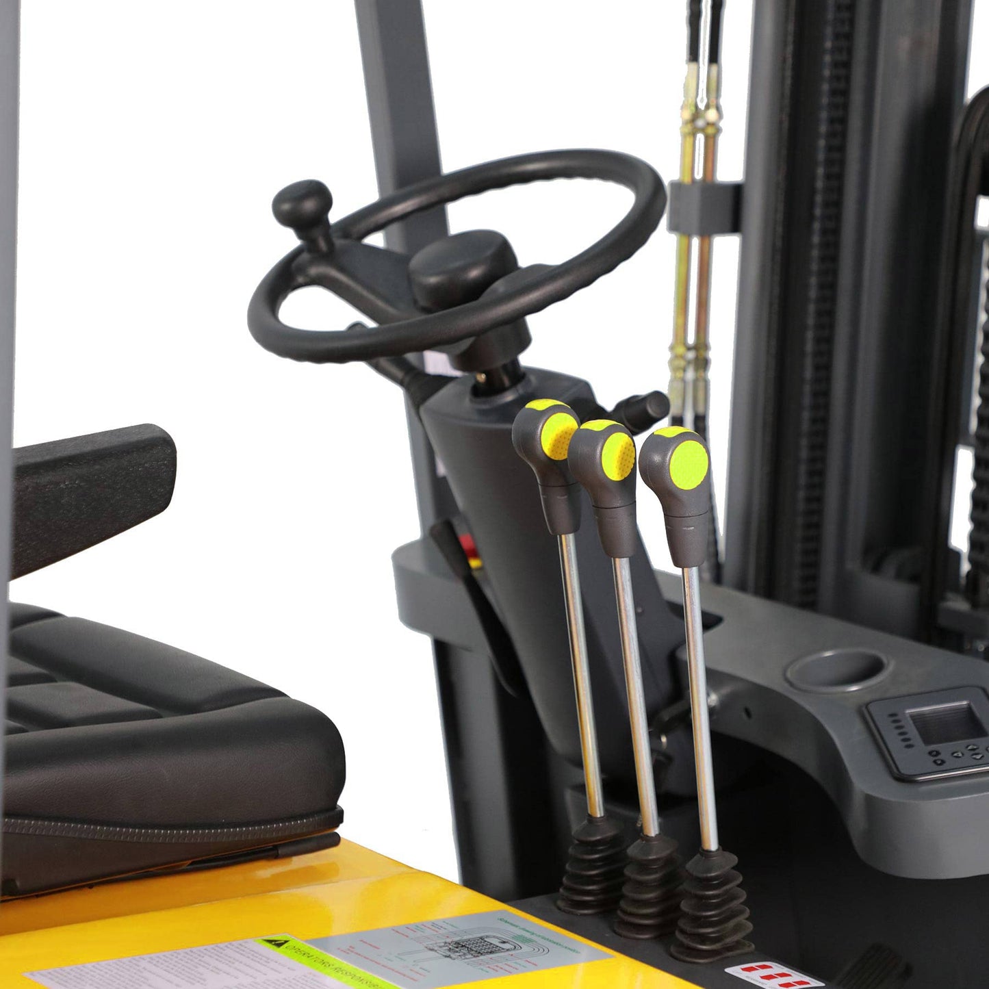 Tory Carrier Forklift Full Electric Powered Stacker Material Lift 3 Wheels 220" Lifting Height 3300 Capacity